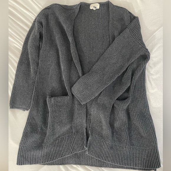 Grey Cardigan Sweater - Picture 1 of 2